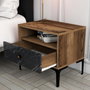 Hanah Home Lizbon 534 Mesilla de Noche Nogal y Negro